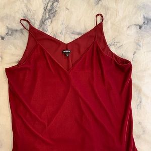 Express Red Velvet Downtown Cami